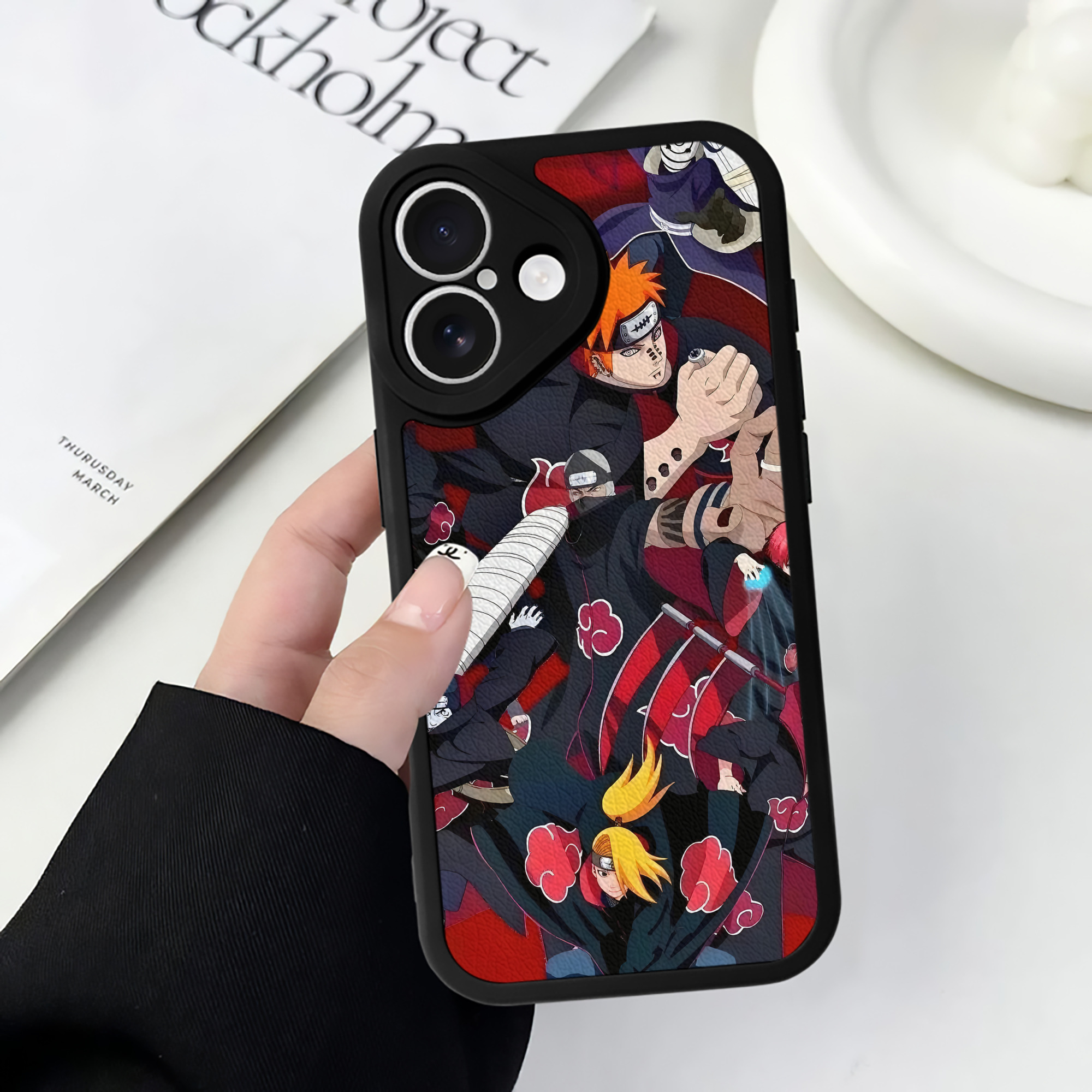 （画像用） NARUTO -ナルト- NARUTO -ナルト- 疾風伝 【iPhone 16シリーズ対応】シリコンスマホケース（レザー調） 材質：シリコン